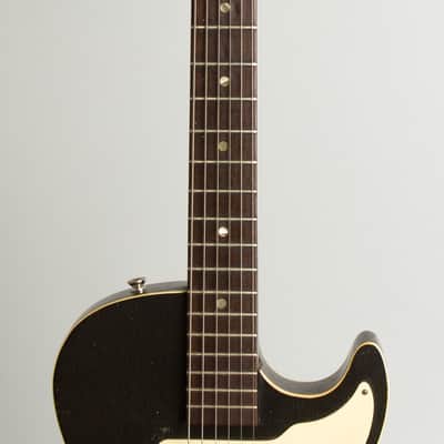 Harmony Stratotone Mars H-46 Thinline Hollow Body Electric Guitar, c. 1959, black hard shell case. image 8