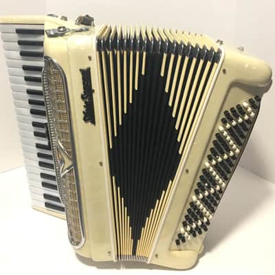 Silvio Soprani  Accordion 1950-1960 Marble Cream image 1