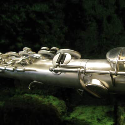 Rare Buescher True Tone "Stritch" Straight Alto Saxophone 1926 Silver Plated image 15
