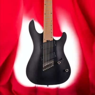 Cort KX307 7-String Multi-Scale Electric guitar- Open Pore Black image 2