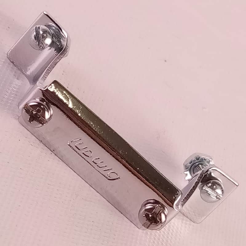Ludwig Block Logo Butt Plate Snare Drum Hardware Chrome 80s Vintage USA P32 Part image 1