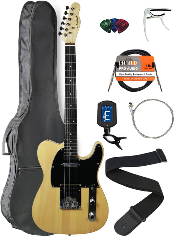 Vault GTLMN Ovangkol Fretboard Electric Guitar - Natural w/ Gig Bag image 1