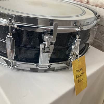 Used Ludwig LM404 Acrolite 5x14" 8-Lug Aluminum Snare Drum with Black/White Badge image 3