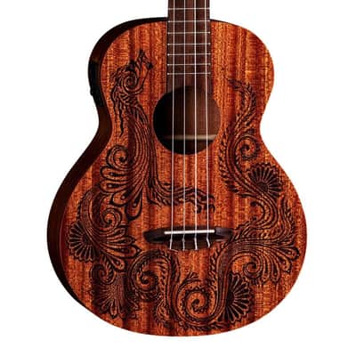 Luna Uke Henna Dragon Mahogany Baritone w/Pre - Open Box image 1