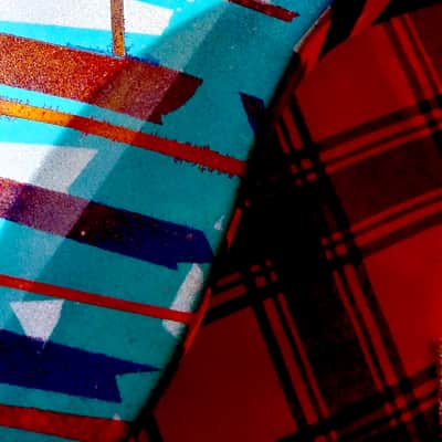 EVH Wolfgang Standard 2018 - Blue Color & Hand Painted EVH Red & White & Blue image 20