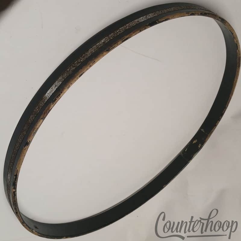 *Slingerland 24"Bass Drum Hoop/Rim Vintage 70s Chrome-Steel 1Ply Maple Wood USA* image 1