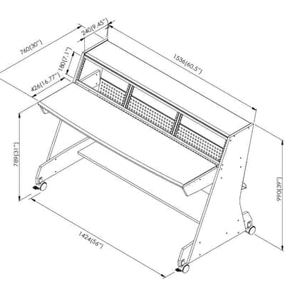 Musiea EX88 Series 88 Keys Music Studio Desk Workstation with Rack Cabinet (White) image 9