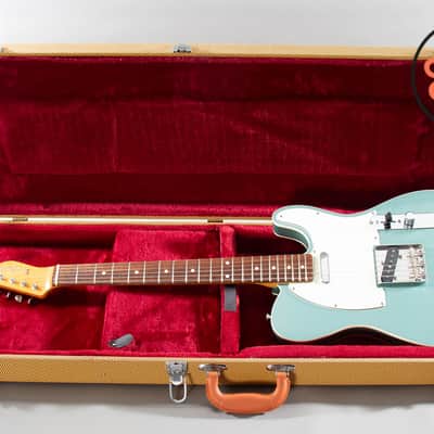 2014 Fender Japan MIJ TL62B ’62 Reissue Telecaster Custom Ocean Turquoise Metallic w/ Tweed HSC image 2