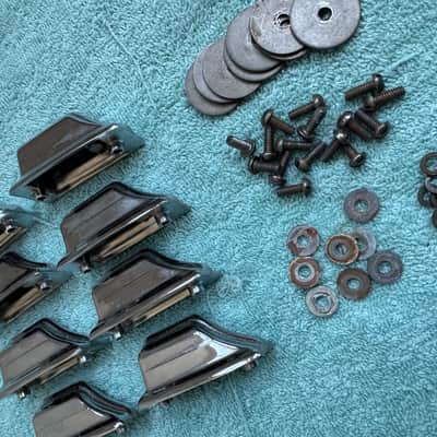 Rogers Lot of 8 Beavertail Vintage Cleveland era Tom Drum Lugs Lot #1 60s - Chrome image 5