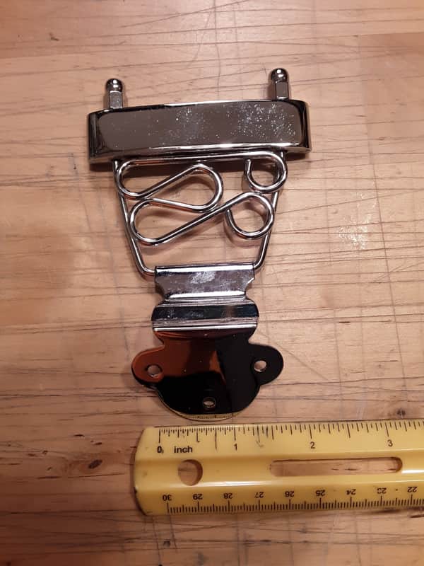 Unknown Bass Guitar Chrome Tailpiece for 4 String 2010s Chrome image 1