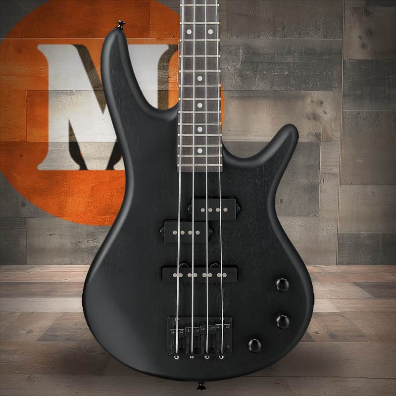 Ibanez Gio SR miKro "Short Scale" 4 String Electric Bass - Weathered Black (GSRM20BWK) image 1