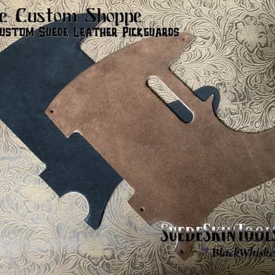 Custom Suede Leather Pickguard fits Fender Telecaster Tele or Esquire Tooled Leather Alt image 3