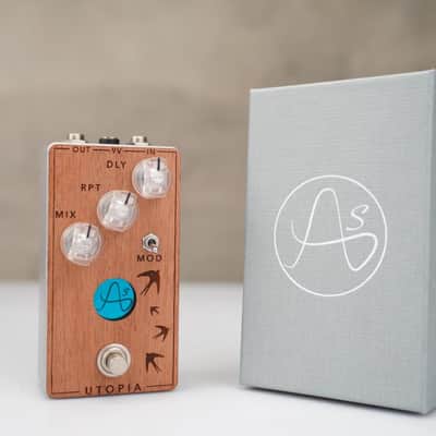 Anasounds Utopia mk1 Analog Delay Effects Pedal w/ Wood Top & Box #59296 image 13