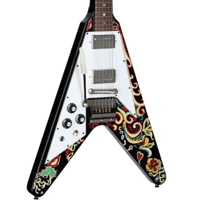 Epiphone Jimi Hendrix "Love Drops" Flying V Electric Guitar, Left-Handed (with Case) imagen 1
