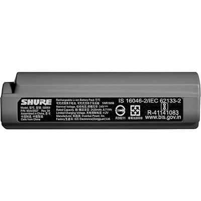 Brand New Shure GLXD14+/93 P93 WL93 Lavalier Microphone Presenter Digital Wireless System Z3 Dual Band 2.4 5.8 GHz GLX-D+ GLXD4+ Tabletop Receiver GLXD1+ Bodypack Transmitter PS43-US Power Supply SB904 Lithium-Ion Rechargeable Battery image 5