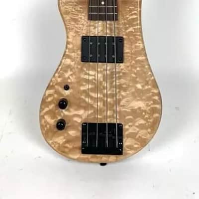 Custom Made Lefty Electric Bass Guitar Curly Maple Top Excellent Condition! image 2