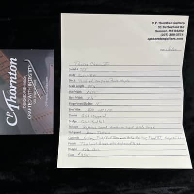 CP Thornton Thinline - 2024 - Translucent Brown w/ Enhanced Pores. Righteous Sound Pickups, Splittable WRHB Set. **MINT** (Authorized Dealer) image 10