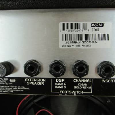 Crate GTX65 Guitar Amp 65 Watts Amplifier Combo image 10