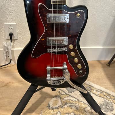 Silvertone 1478 Reissue 2010s - Red Silver Flake Burst image 2
