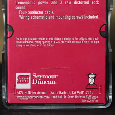 Seymour Duncan Distortion SH-6 Humbucker Pickup Bridge WHITE Electric Guitar image 2