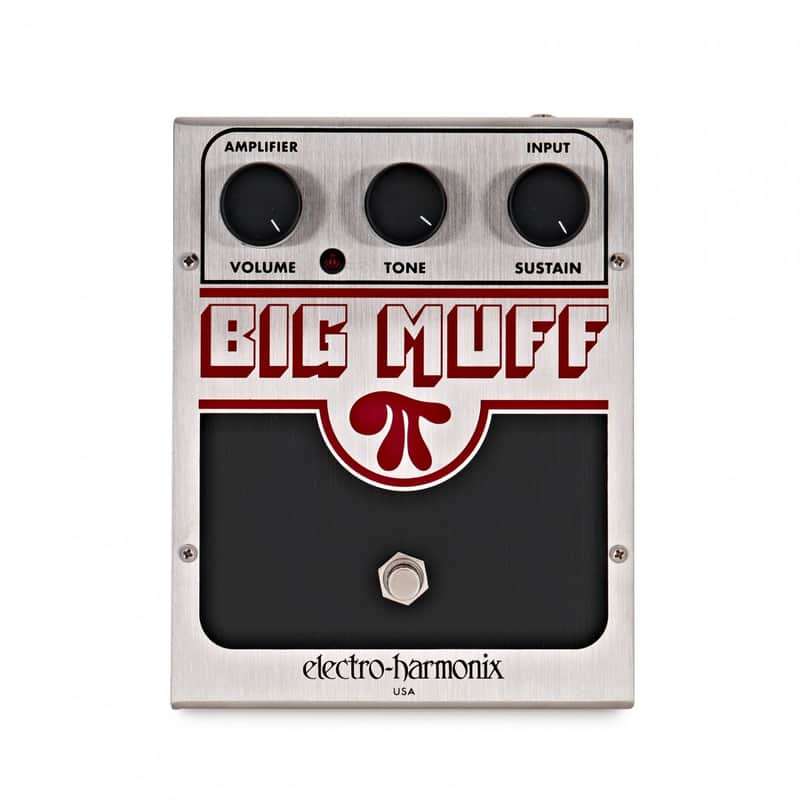 Electro-Harmonix Big Muff Pi Fuzz Distortion Sustainer - Silver / Black / Red image 1