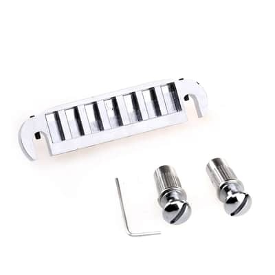 Wilkinson 52mm (2-3/64")String Spacing Pre-Set Wraparound Bridge Chrome image 4
