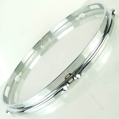 Ludwig 14" Chrome-BRASS 6Lug Triple-Flange Pioneer Snare Drum Resonant Rim/Hoop image 3
