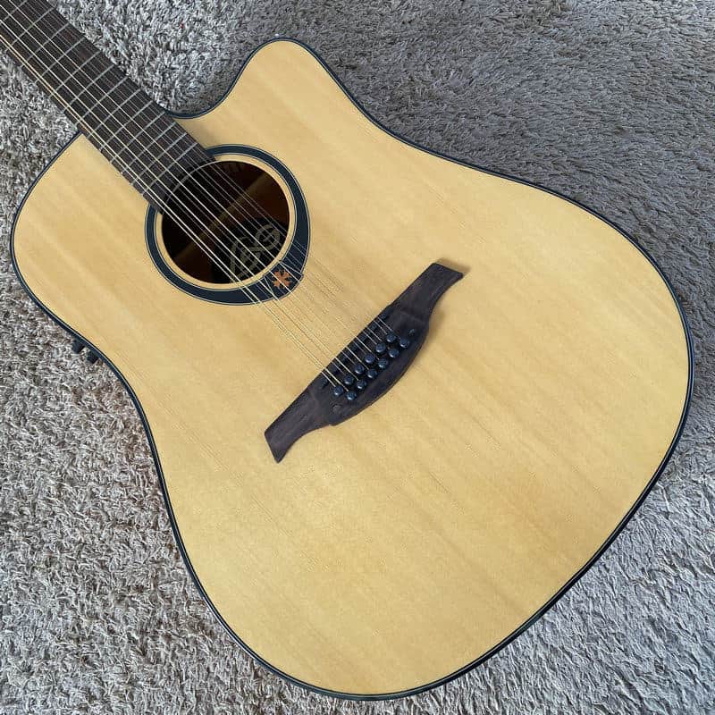 LAG 12 String Acoustic Electric Guitar, Spruce Top Body, Mahogany Neck, Rosewood Fingerboard image 1