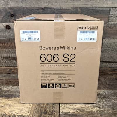 B&W Bowers And Wilkins 606 S2 Anniversary Ed. Speakers - White/Oak - Open Box image 13
