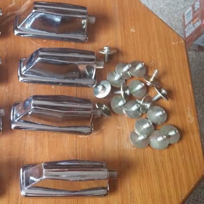 4 VINTAGE Pearl Coffin STYLE Bass Drum Lug 70s 90s 80s 2" Spacing image 2