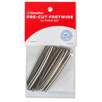 StewMac Pre-Cut and Pre-Radiused Fretwire Set, Wide/Highest, 12" Radius, 24-pieces - Width .110" (2.79mm) Crown .053" (1.35mm) Tang .074" (1.88mm) image 1