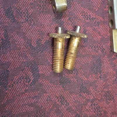 National Ibanez Univox HTF Bridge and Tailpiece Set Gold Made In Japan Tuneomatic Copy 1970s image 5