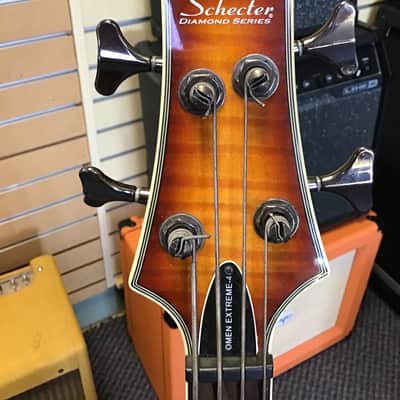 Schecter Omen Extreme-4 Active 4-String Bass 2010s - Vintage Sunburst image 7