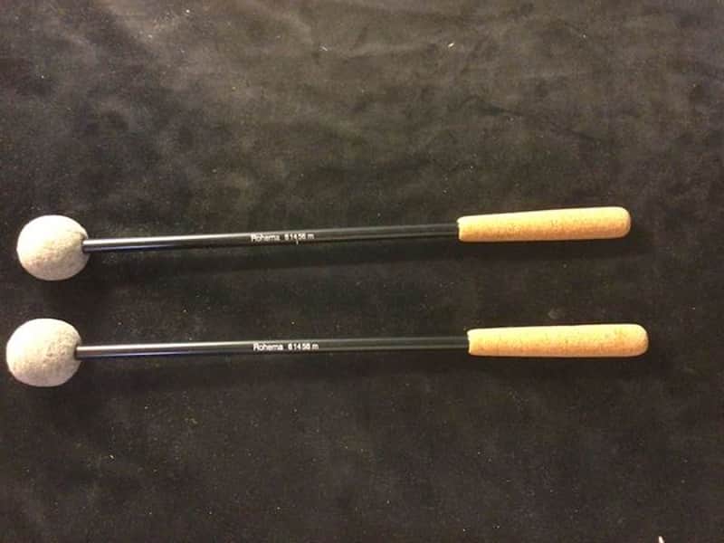 Rohema Percussion - Tambourine Marimba  Medium Hard Felt Ball (Made In Germany) Pair image 1