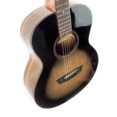 Washburn BTS9CH Bella Tono Novo S9 Studio Body Acoustic Guitar, Gloss Charcoal Burst image 4