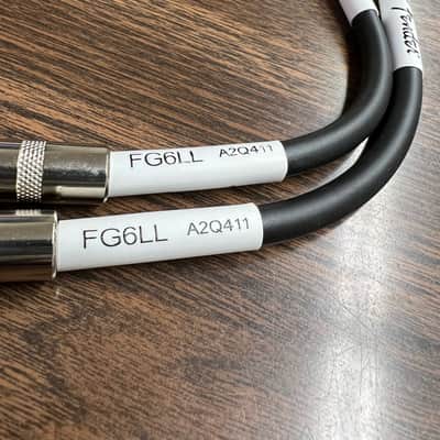 Lot of 2 FENDER Professional 6" Patch CABLE for GUITAR effects NEW -Right Angle image 2