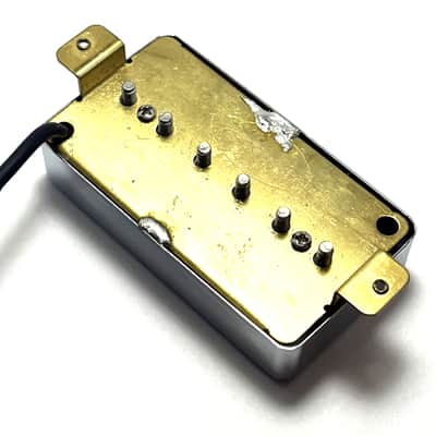Dragonfire H90 BRIDGE Pickup ~ Humbucker Sized / Cased P90 Performance, Chrome Ring w/ Cream Inlay image 3