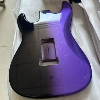 Purple Black Alder Wood Guitar Strat Style Body image 4