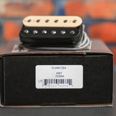 Gibson 498T Hot Alnico Treble / Bridge Pickup - Zebra 4-Conductor Humbucker image 2