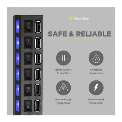 Knox Gear Universal 7-Port 2.0 USB Hub image 12