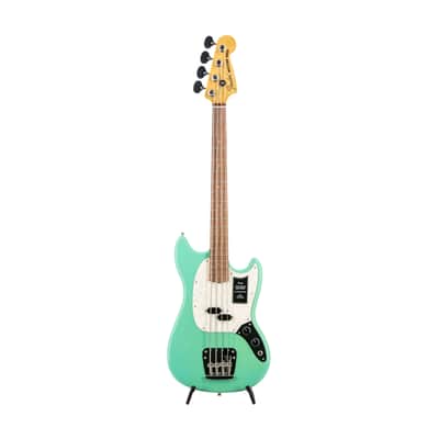 Fender Vintera 60s Mustang Bass Guitar, Pau Ferro FB, Sea Foam Green, MX2018XXXX image 1