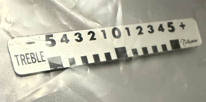 Takamine Acoustic EQ control Treble sticker 70s-80s image 1