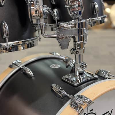 GRETSCH 4PC USA BROOKLYN 20-10-12-14 SATIN BLACK METALLIC - FLOOR MODEL image 8