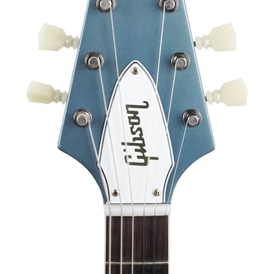 New Gibson Custom Shop 1967 Mahogany Flying V TRG Stinger Series Bahama Blue Stop Bar VOS 400397 image 3