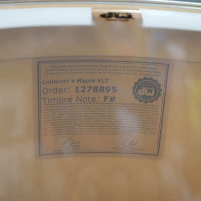DW USA Collectors Series 16x18" Pure Maple SSC Shell With Ring's 18'' Floor Tom w/ Legs - Piano White Lacquer image 8