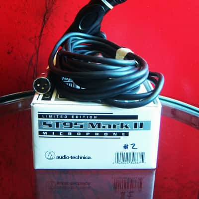 Vintage 1990's Audio-Technica ST95 Mark II 1990's Black dynamic cardioid microphone Low Z w accessories # 2 image 1