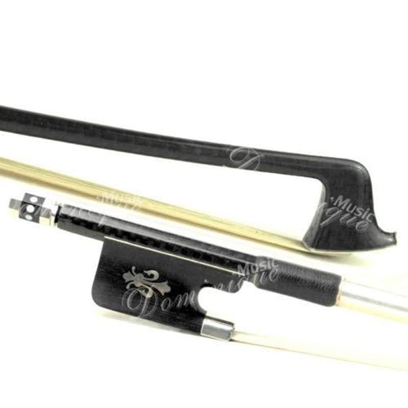 D Z Strad Cello Bow - Model 756 - Braided Carbon Fiber Bow with Ebony Fleur-de-lis Frog image 1