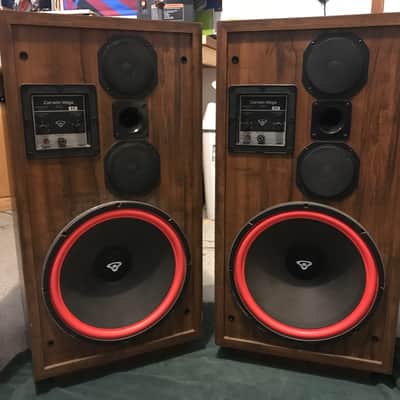 Cerwin Vega D-9 Walnut 15" beautiful vintage 350 watt floor standing stereo speakers image 1