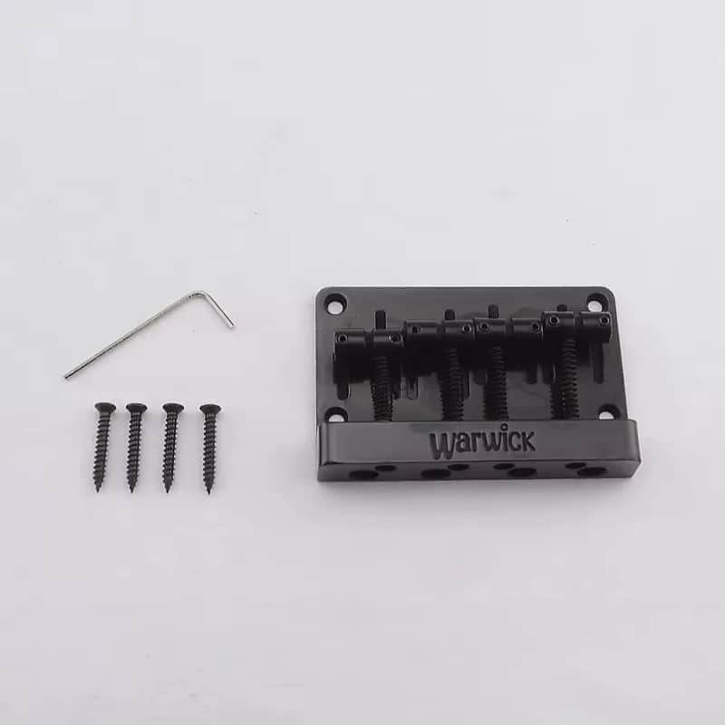 Black Warwick 4 String Bass Guitar Bridge image 1