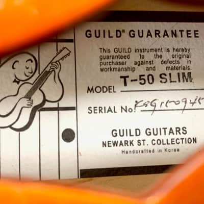Guild T-50 Slim Newark St. Collection Antique Sunburst image 18